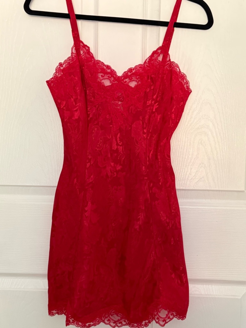 Victoria’s Secret Red Lace Slip Dress Size S Lingerie Nightgown